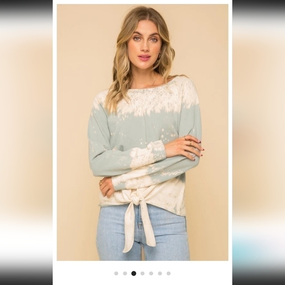 Hem and Thread tie dye tied semi crop sweater size Medium - Picture 2 of 10